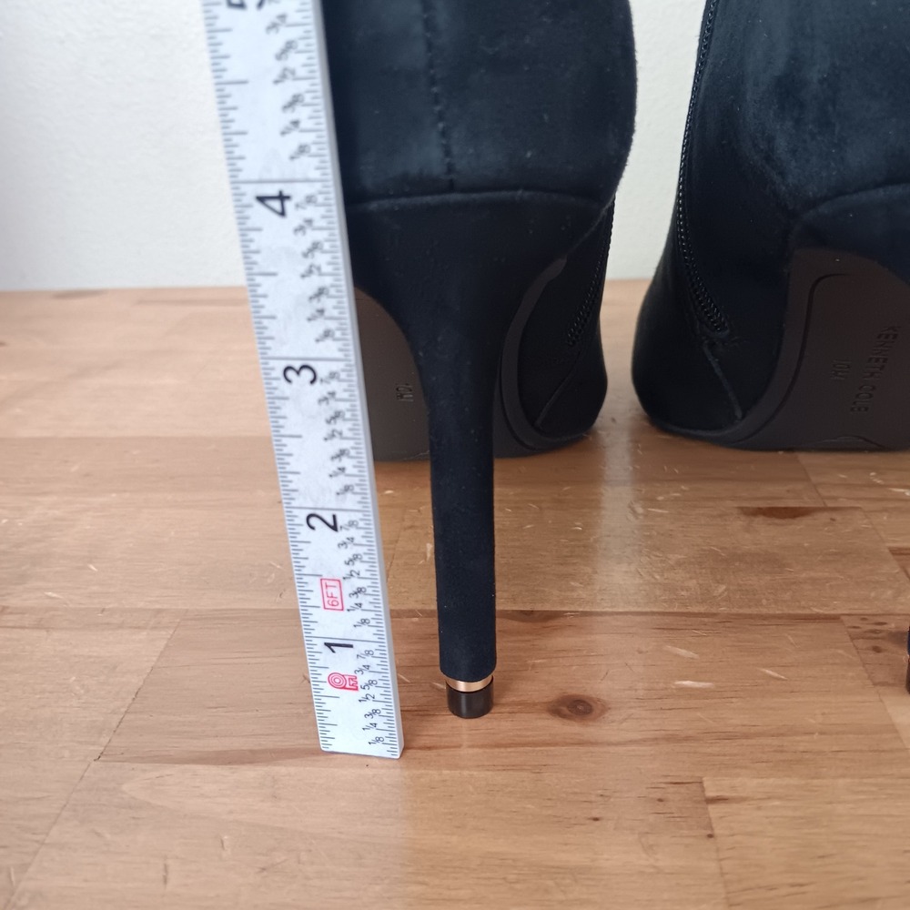 Kenneth Cole Quincy Boots Womens 10 Black Suede Stiletto NWB KL24QUI00 - Picture 5 of 9